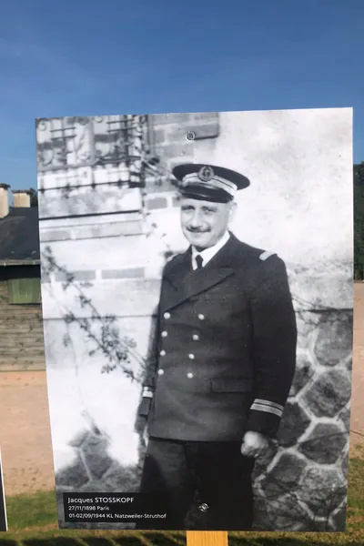  Commémoration des 80 ans de l'assassinat de Jacques Stosskopf au camp du Struthof et de 145 résistants du réseau Alliance.  J_stos10